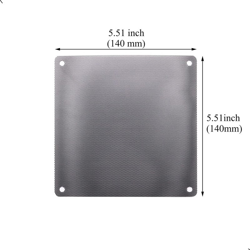ThreeBulls 12 Pcs 140mm PVC Black PC Cooler Fan Dust Filter Dustproof Case Cover Computer Mesh - Image 2